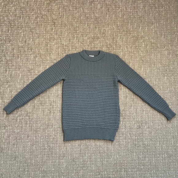 S.N.S. HERNING Knitwear Gray Crewneck Wool Knit Sweater Size Small - Picture 1 of 8